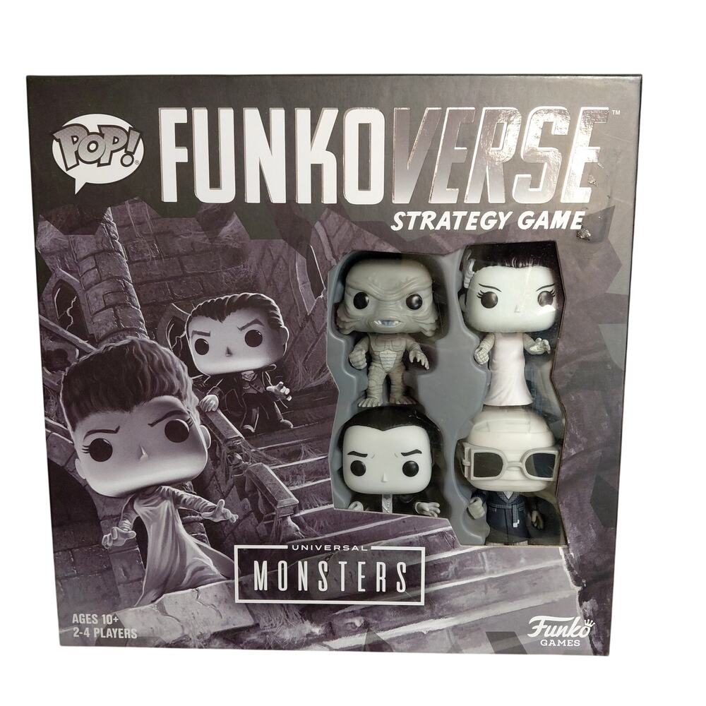 NEW Funko POP Funkoverse Strategy Game Universal Monsters 100 4-Pack NIB